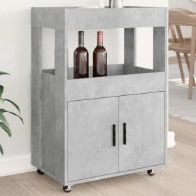 Carrito de bar madera de ingeniería gris hormigón 60x39,5x89 cm de , Aparadores - Ref: Foro24-848272, Precio: 101,10 €, Descu...
