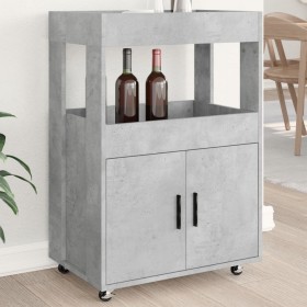 Carrito de bar madera de ingeniería gris hormigón 60x39,5x89 cm de , Aparadores - Ref: Foro24-848272, Precio: 105,10 €, Descu...