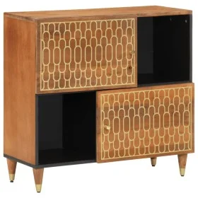 Massivholz-Nebenschrank aus Mangoholz 80x33x75 cm von , Sideboards - Ref: Foro24-358311, Preis: 124,92 €, Rabatt: %