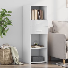 Aparador alto madera de ingeniería blanco 40x42,5x124 cm de , Aparadores - Ref: Foro24-846159, Precio: 75,27 €, Descuento: %