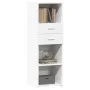 Aparador alto madera de ingeniería blanco 40x42,5x124 cm by , Sideboards - Ref: Foro24-846159, Price: 74,29 €, Discount: %