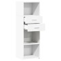 Aparador alto madera de ingeniería blanco 40x42,5x124 cm de , Aparadores - Ref: Foro24-846159, Precio: 75,27 €, Descuento: %