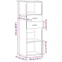 Aparador alto madera de ingeniería blanco 40x42,5x124 cm by , Sideboards - Ref: Foro24-846159, Price: 74,29 €, Discount: %