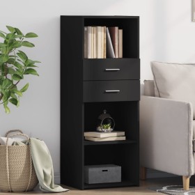 Aparador alto madera de ingeniería negro 45x42,5x124 cm de , Aparadores - Ref: Foro24-846167, Precio: 80,39 €, Descuento: %