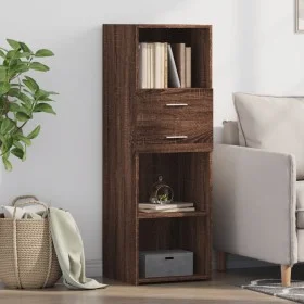 Aparador alto madera de ingeniería marrón roble 40x42,5x124 cm de , Aparadores - Ref: Foro24-846165, Precio: 67,37 €, Descuen...