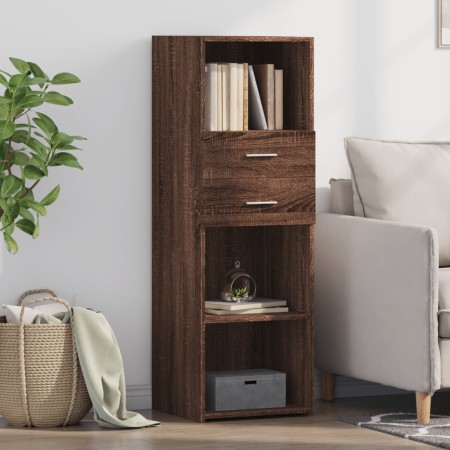 Aparador alto madera de ingeniería marrón roble 40x42,5x124 cm de , Aparadores - Ref: Foro24-846165, Precio: 68,20 €, Descuen...
