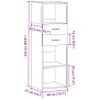 Aparador alto madera de ingeniería marrón roble 40x42,5x124 cm de , Aparadores - Ref: Foro24-846165, Precio: 68,20 €, Descuen...
