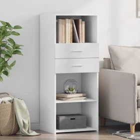 Aparador alto madera de ingeniería blanco 50x42,5x124 cm by , Sideboards - Ref: Foro24-846173, Price: 82,78 €, Discount: %