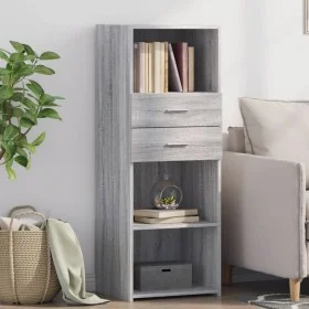 Aparador alto madera de ingeniería gris Sonoma 45x42,5x124 cm by , Sideboards - Ref: Foro24-846171, Price: 77,82 €, Discount: %