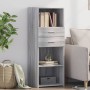 Aparador alto madera de ingeniería gris Sonoma 45x42,5x124 cm de , Aparadores - Ref: Foro24-846171, Precio: 78,82 €, Descuent...