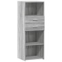 Aparador alto madera de ingeniería gris Sonoma 45x42,5x124 cm de , Aparadores - Ref: Foro24-846171, Precio: 78,82 €, Descuent...