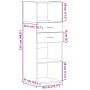 Aparador alto madera de ingeniería gris Sonoma 45x42,5x124 cm de , Aparadores - Ref: Foro24-846171, Precio: 78,82 €, Descuent...