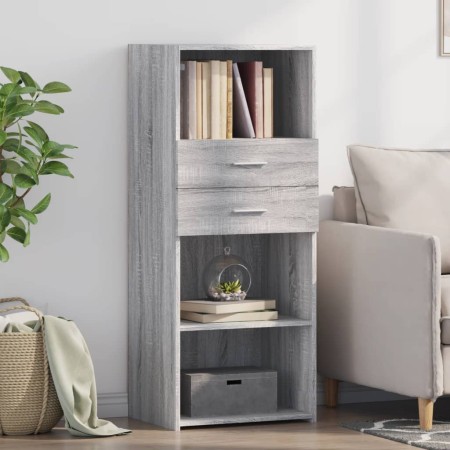 Aparador alto madera de ingeniería gris Sonoma 50x42,5x124 cm de , Aparadores - Ref: Foro24-846178, Precio: 81,37 €, Descuent...