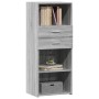 Aparador alto madera de ingeniería gris Sonoma 50x42,5x124 cm de , Aparadores - Ref: Foro24-846178, Precio: 81,37 €, Descuent...