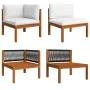 Garden furniture 2 pieces with cushions solid acacia wood by vidaXL, Modular outdoor sofas - Ref: Foro24-312426, Price: 222,9...
