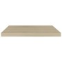 Estantes flotantes de pared 2 uds MDF roble 60x23,5x3,8 cm en Estanterías | Comprar online en Foru.es