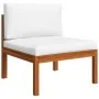Garden furniture 2 pieces with cushions solid acacia wood by vidaXL, Modular outdoor sofas - Ref: Foro24-312426, Price: 222,9...