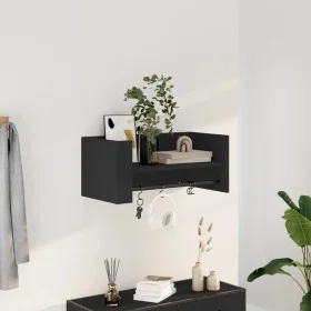 Estante de pared madera de ingeniería negro 70,5x35x30,5 cm de , Estantes y estanterías - Ref: Foro24-848452, Precio: 33,83 €...