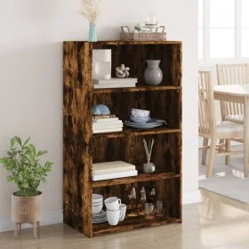 Aparador alto madera de ingeniería roble ahumado 70x41x124 cm by , Sideboards - Ref: Foro24-846408, Price: 78,36 €, Discount: %