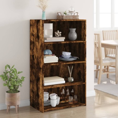 Aparador alto madera de ingeniería roble ahumado 70x41x124 cm de , Aparadores - Ref: Foro24-846408, Precio: 79,45 €, Descuent...
