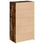 Aparador alto madera de ingeniería roble ahumado 70x41x124 cm de , Aparadores - Ref: Foro24-846408, Precio: 79,45 €, Descuent...