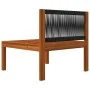 Garden furniture 2 pieces with cushions solid acacia wood by vidaXL, Modular outdoor sofas - Ref: Foro24-312426, Price: 222,9...