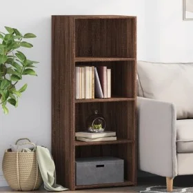 Aparador alto madera de ingeniería marrón roble 50x41x124 cm by , Sideboards - Ref: Foro24-846403, Price: 80,22 €, Discount: %