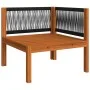 Garden furniture 2 pieces with cushions solid acacia wood by vidaXL, Modular outdoor sofas - Ref: Foro24-312426, Price: 222,9...