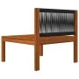 Garden furniture with cushions 3 pieces solid acacia wood by vidaXL, Modular outdoor sofas - Ref: Foro24-312425, Price: 209,7...