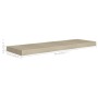 Estantes flotantes de pared 4 uds MDF color roble 80x23,5x3,8cm en Estanterías | Comprar online en Foru.es