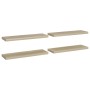 Estantes flotantes pared 4 uds color roble MDF 80x23,5x3,8cm en Estanterías | Comprar online en Foru.es