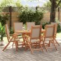Juego comedor de jardín 7 pzas madera maciza acacia y textileno de , Conjuntos de jardín - Ref: Foro24-3279312, Precio: 688,6...