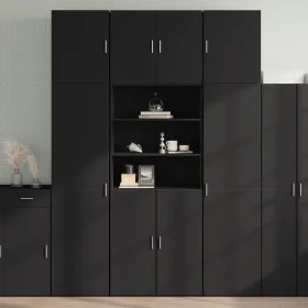Aparador alto madera de ingeniería negro 80x42,5x249 cm by , Sideboards - Ref: Foro24-3281358, Price: 285,46 €, Discount: %