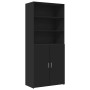 Aparador alto madera de ingeniería negro 80x42,5x249 cm de , Aparadores - Ref: Foro24-3281358, Precio: 276,03 €, Descuento: %