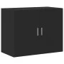 Aparador alto madera de ingeniería negro 80x42,5x249 cm by , Sideboards - Ref: Foro24-3281358, Price: 285,46 €, Discount: %