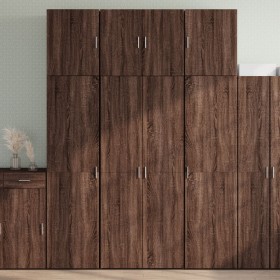 Aparador alto madera de ingeniería marrón roble 80x42,5x249 cm de , Aparadores - Ref: Foro24-3281370, Precio: 262,34 €, Descu...