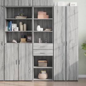 Aparador de madera de ingeniería gris Sonoma 50x42,5x185 cm de , Aparadores - Ref: Foro24-3281460, Precio: 140,49 €, Descuent...