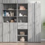 Aparador de madera de ingeniería gris Sonoma 50x42,5x185 cm de , Aparadores - Ref: Foro24-3281460, Precio: 140,49 €, Descuent...