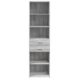 Aparador de madera de ingeniería gris Sonoma 50x42,5x185 cm de , Aparadores - Ref: Foro24-3281460, Precio: 140,49 €, Descuent...