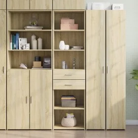 Aparador de madera de ingeniería roble Sonoma 50x42,5x185 cm de , Aparadores - Ref: Foro24-3281457, Precio: 131,26 €, Descuen...