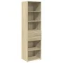 Aparador de madera de ingeniería roble Sonoma 50x42,5x185 cm de , Aparadores - Ref: Foro24-3281457, Precio: 131,26 €, Descuen...