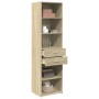 Aparador de madera de ingeniería roble Sonoma 50x42,5x185 cm de , Aparadores - Ref: Foro24-3281457, Precio: 133,26 €, Descuen...