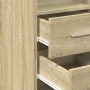 Aparador de madera de ingeniería roble Sonoma 50x42,5x185 cm de , Aparadores - Ref: Foro24-3281457, Precio: 131,26 €, Descuen...