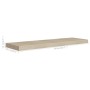 Estantes flotantes de pared 4 uds MDF roble 90x23,5x3,8 cm en Estanterías | Comprar online en Foru.es