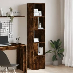 Estantería de madera de ingeniería roble ahumado 40x36x189 cm de , Librerías y estanterías - Ref: Foro24-848245, Precio: 77,0...