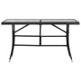 Mesa de jardín 140x80x74 cm ratán sintético negro de , Mesas de jardín - Ref: Foro24-318713, Precio: 128,76 €, Descuento: %