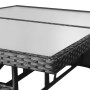 Mesa de jardín 140x80x74 cm ratán sintético negro de , Mesas de jardín - Ref: Foro24-318713, Precio: 128,76 €, Descuento: %
