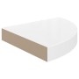 Estantería esquinera flotante blanco brillante 25x25x3,8 cm MDF en Estanterías | Comprar online en Foru.es