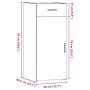 Aparador madera de ingeniería roble ahumado 40x42,5x93 cm de , Aparadores - Ref: Foro24-846282, Precio: 71,91 €, Descuento: %