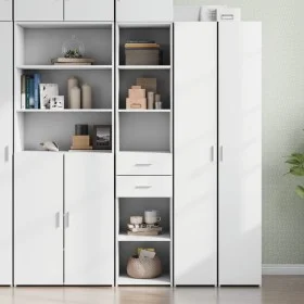 Aparador de madera de ingeniería blanco 40x42,5x185 cm de , Aparadores - Ref: Foro24-3281441, Precio: 131,15 €, Descuento: %